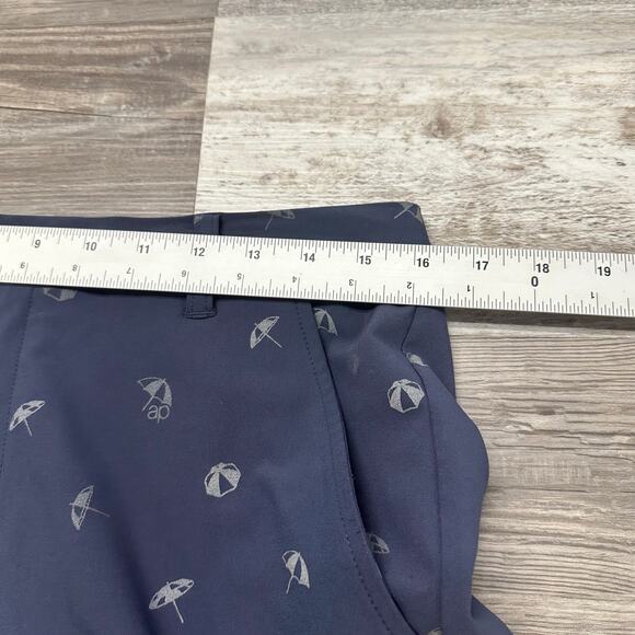 Puma x Arnold Palmer Umbrellas Blue Mens 32 AOP Performance Chino Golf Shorts - Picture 6 of 10